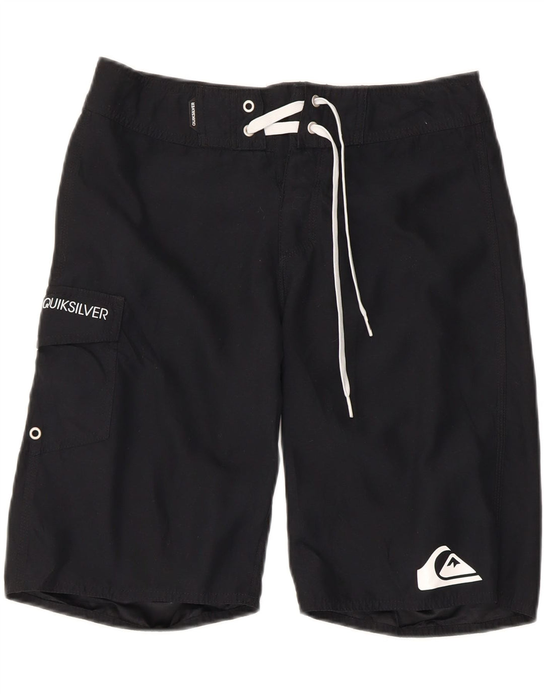Męskie spodenki kąpielowe Quiksilver z grafiką, mały czarny poliester