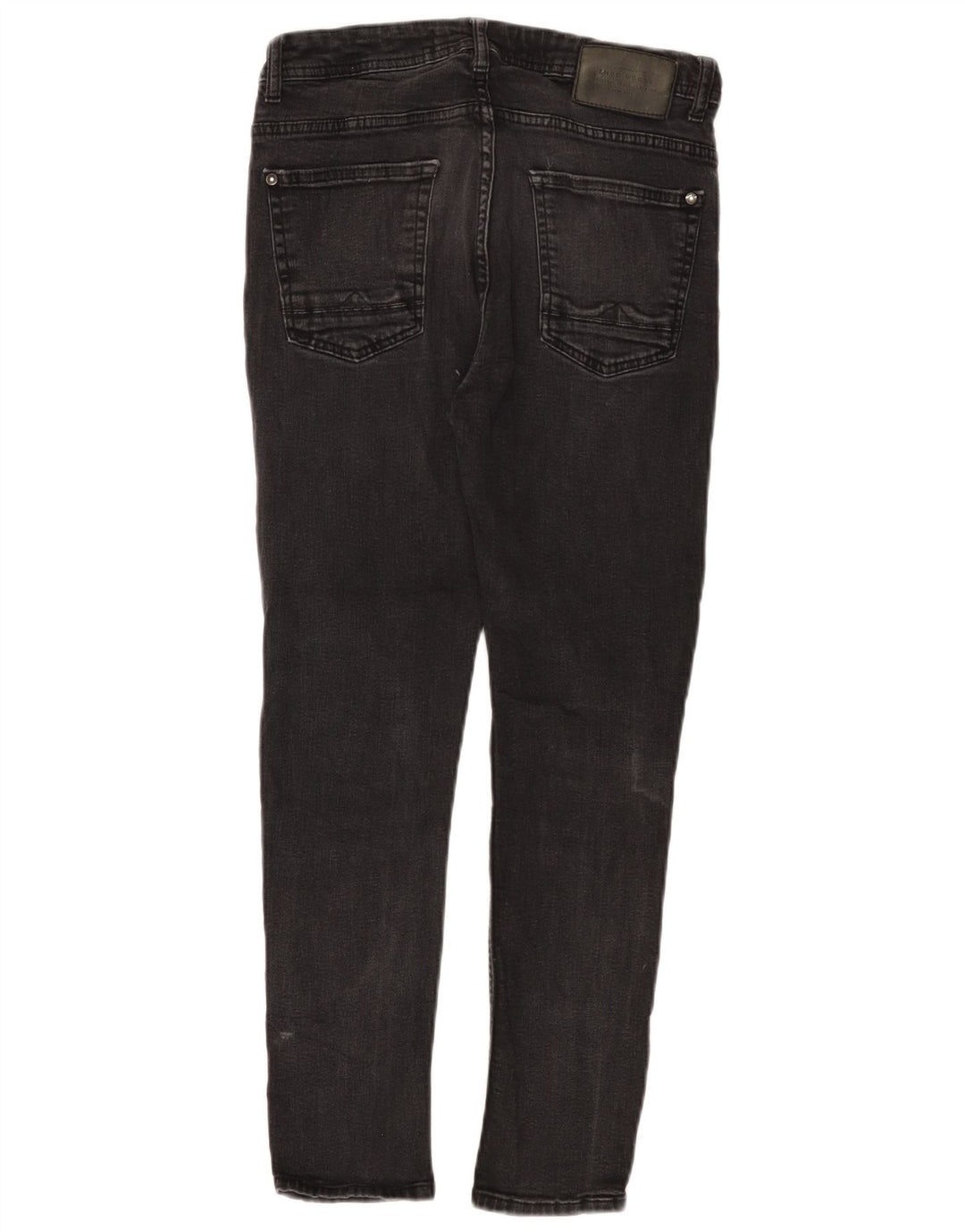 Damskie dżinsy rurkowe ZARA w trudnej sytuacji, EU 40 Medium W31 L25, czarna bawełna