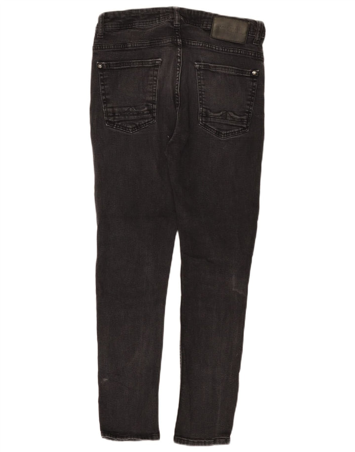 Damskie dżinsy rurkowe ZARA w trudnej sytuacji, EU 40 Medium W31 L25, czarna bawełna