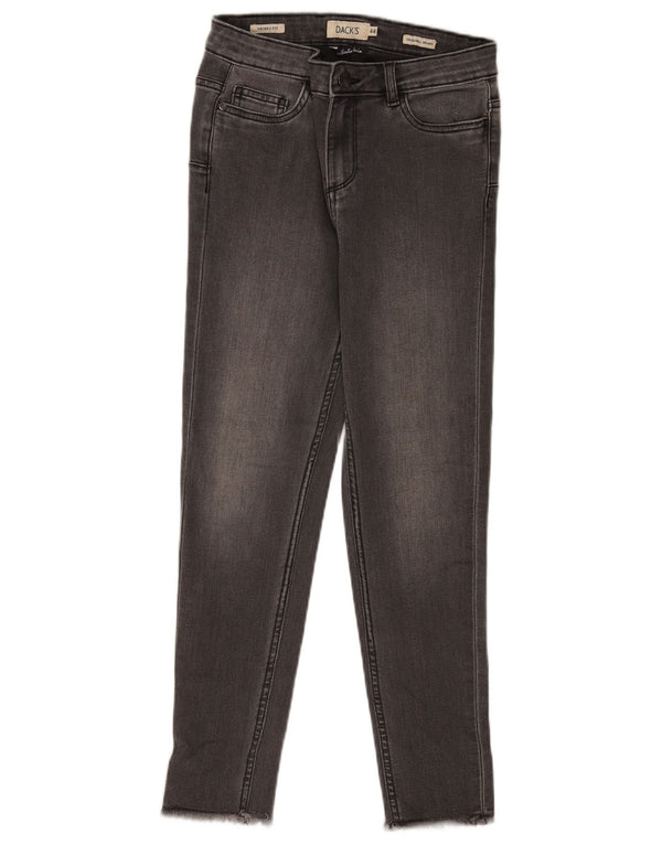 Damskie jeansy Crop Skinny firmy Dack IT 44 Medium W28 L25 Szare