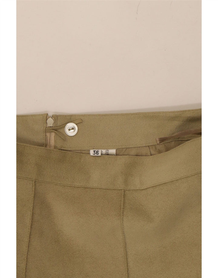VINTAGE Womens A-Line Skirt IT 36 XS W25  Beige Polyester Vintage Vintage and Second-Hand Vintage from Messina Hembry 
