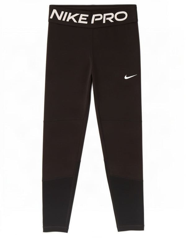 Dziewczęce legginsy Nike Dri Fit z grafiką, 8-9 lat, małe, czarne, poliestrowe