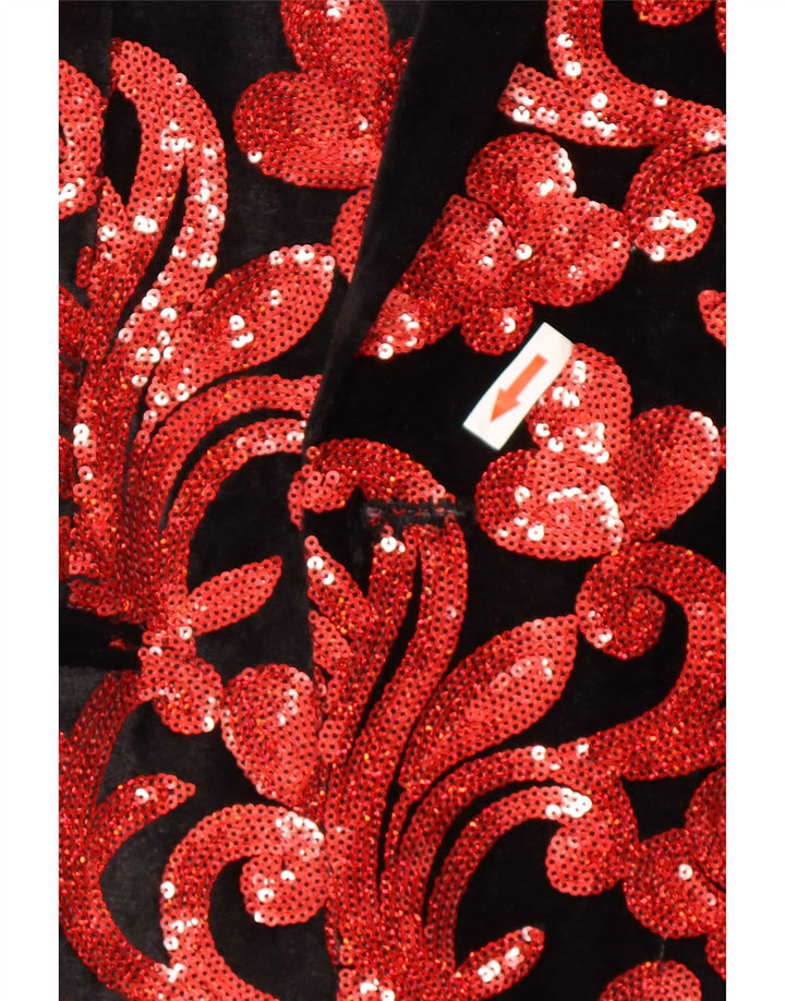 Vintage męska marynarka UK 40 duża czerwona Paisley