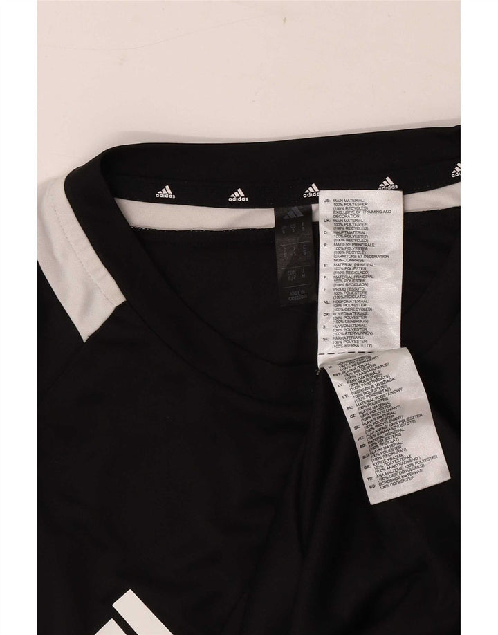 Męska koszulka Adidas Aeroready Top, mała, czarna, z poliestru z blokami kolorów