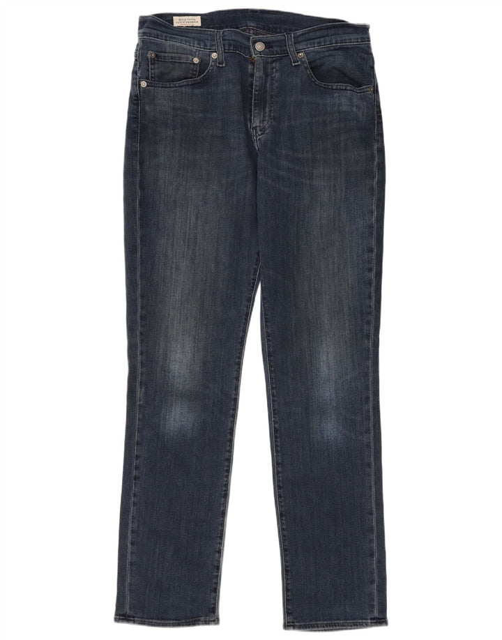 Męskie jeansy Levi's Slim W32 L30 Granatowa bawełna