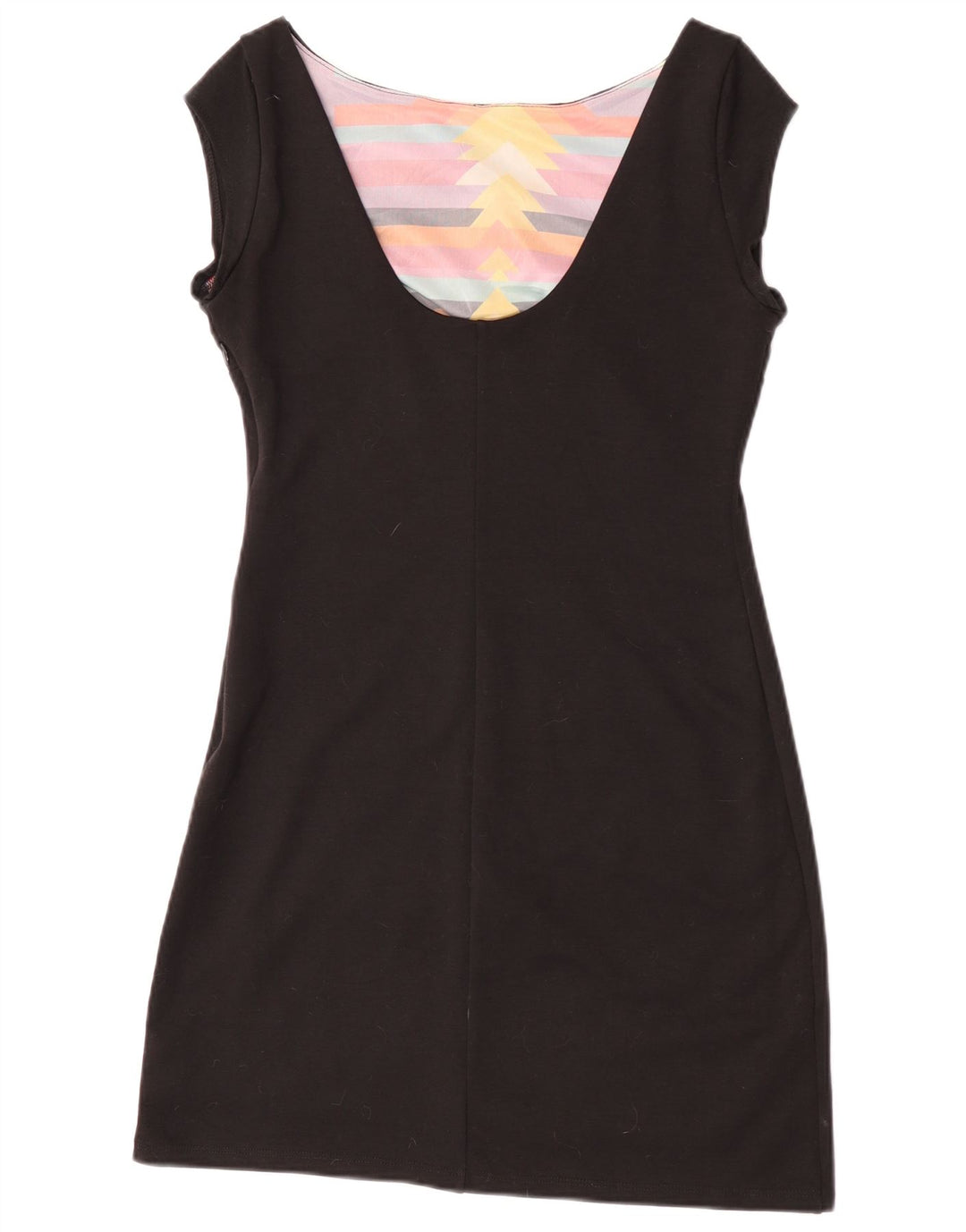 Damska graficzna sukienka Desigual typu shift UK 14, duża, czarna, geometryczna