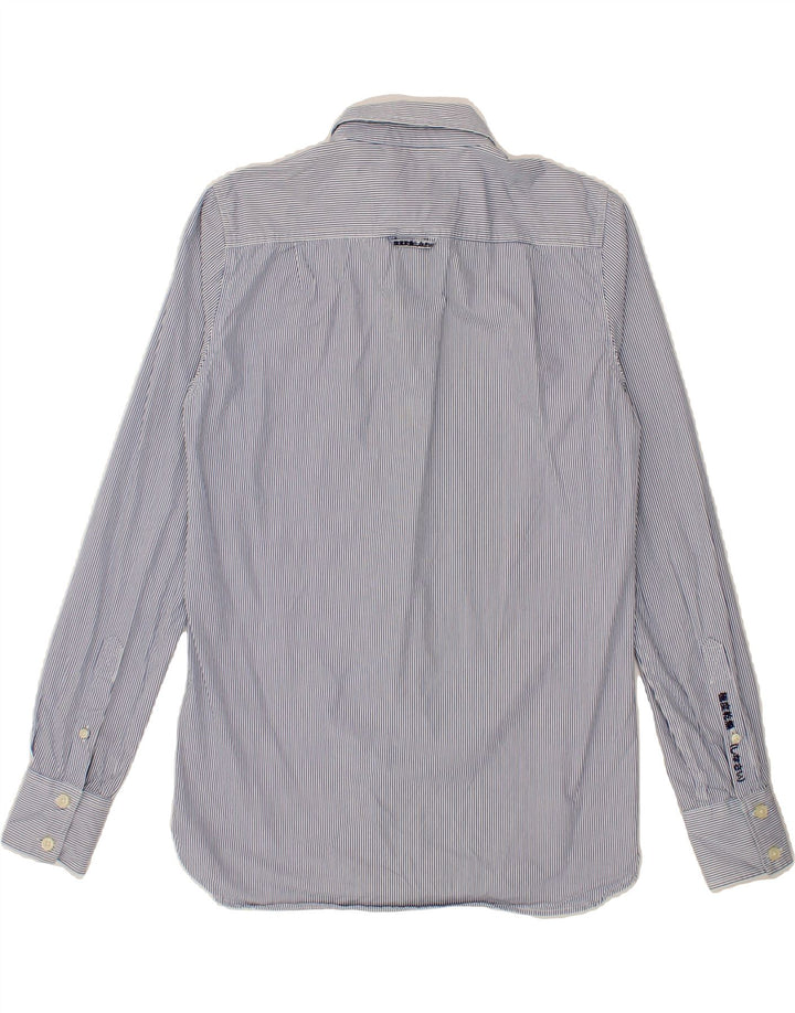 SUPERDRY Mens Shirt Medium Blue Pinstripe Cotton Vintage Superdry and Second-Hand Superdry from Messina Hembry 