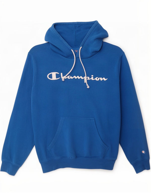 Męski sweter z kapturem Champion Graphic, mały, niebieski, bawełniany