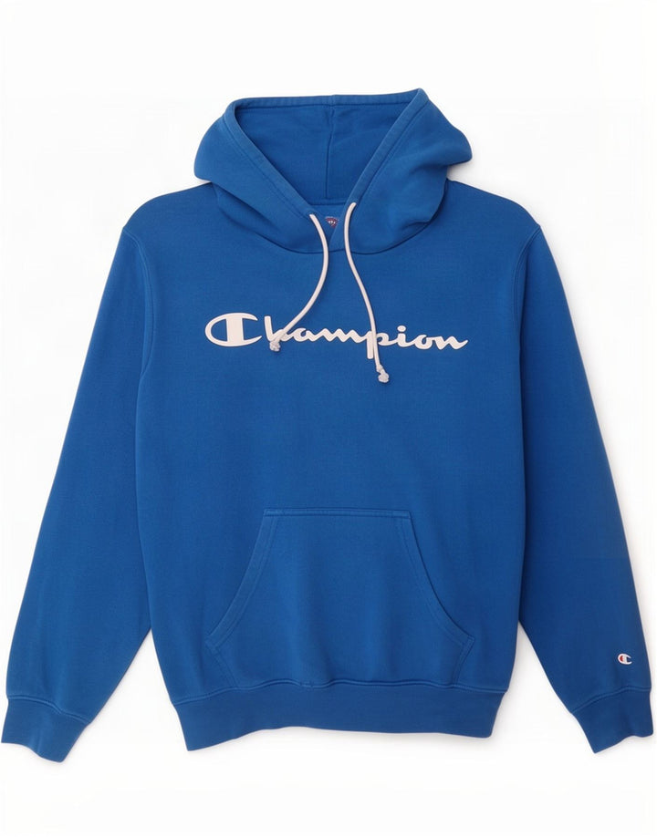 Męski sweter z kapturem Champion Graphic, mały, niebieski, bawełniany