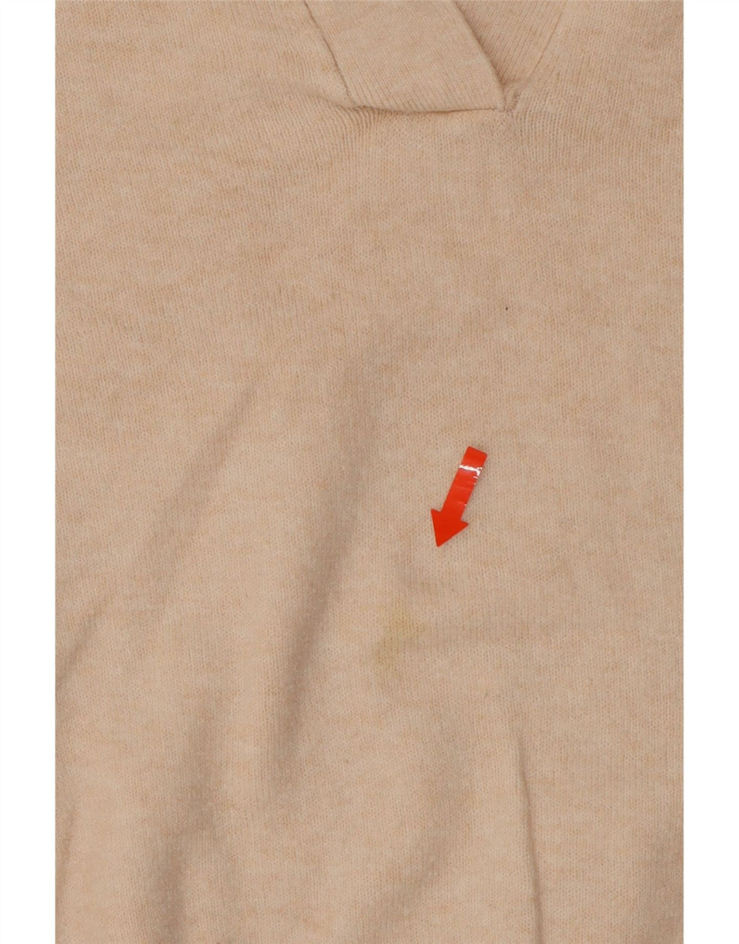 MARKS & SPENCER Womens Polo Neck Jumper Sweater UK 10 Small Beige Vintage Marks & Spencer and Second-Hand Marks & Spencer from Messina Hembry 