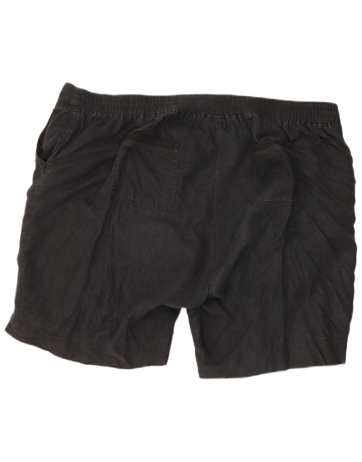 Marks & Spencer Męskie spodenki Chino W52 5XL Czarne lniane