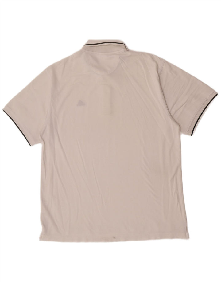 Męska koszulka polo Adidas, duża, biała, bawełniana