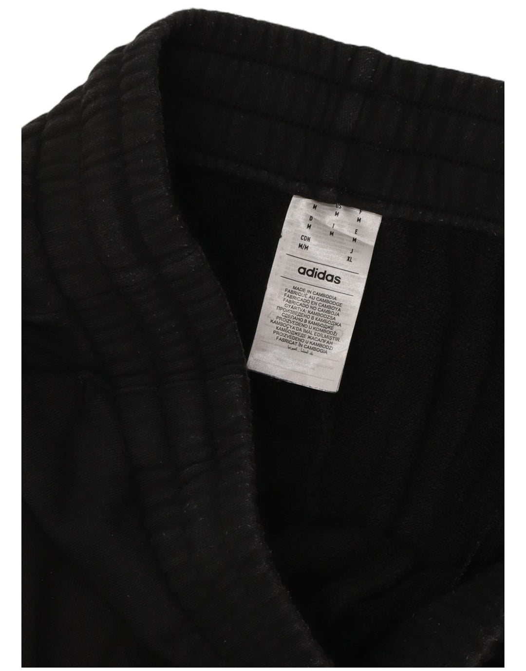 Męskie spodnie dresowe Adidas z grafiką, średnio czarne, bawełniane