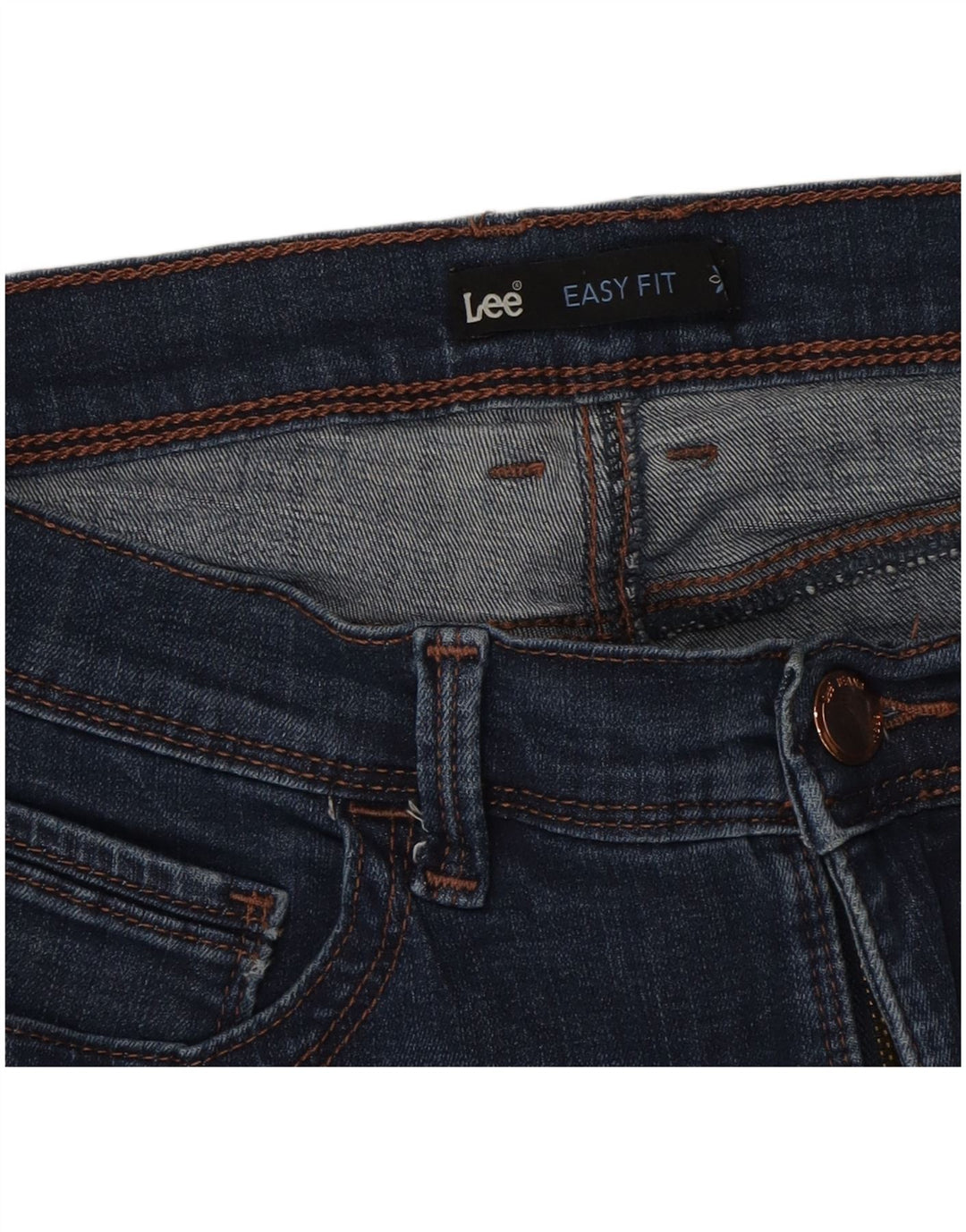 LEE Womens Easy Fit Slim Capri Jeans W30 L22 Navy Blue