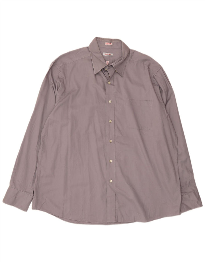Koszula męska Izod, rozmiar 17 1/2 XL, szara bawełna