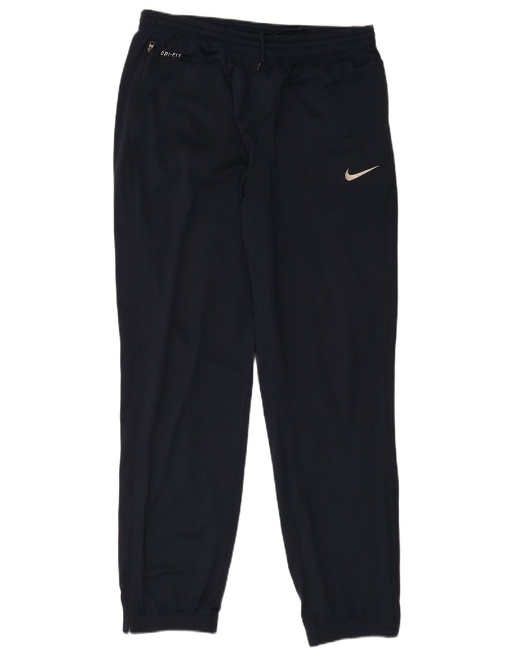 Męskie spodnie dresowe Nike Dri Fit, duże, granatowe, poliestrowe