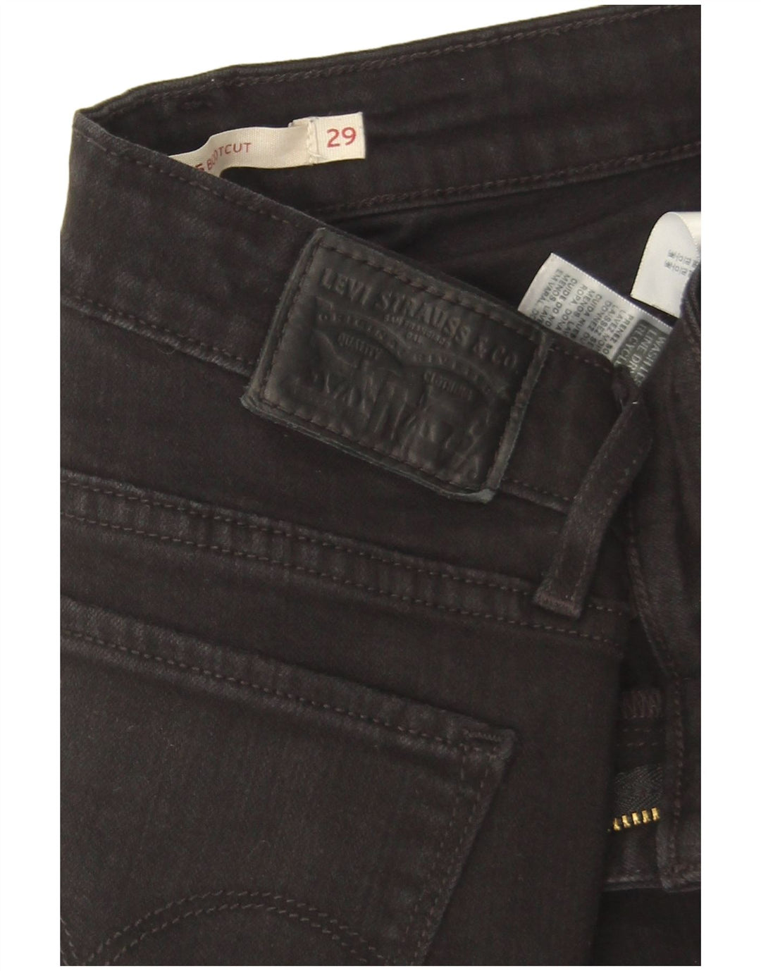 Damskie dżinsy Levi's 715 Bootcut W29 L33 Czarna bawełna