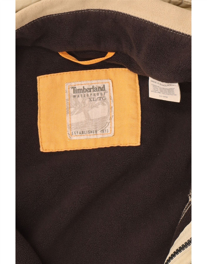 Męska kurtka wiatrówka z kapturem Timberland UK 42 XL Beżowy poliester