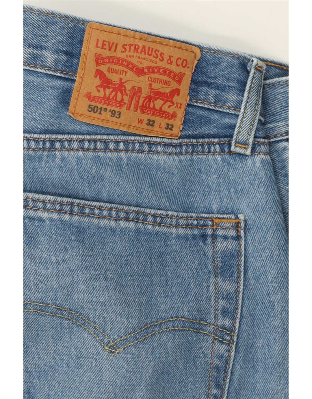 Męskie jeansy Levi's 501 Straight W32 L32 Niebieskie, bawełniane, lata 90-te