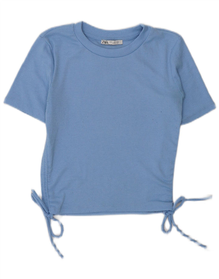 Damska krótka koszulka Zara Top UK 10 Small Blue