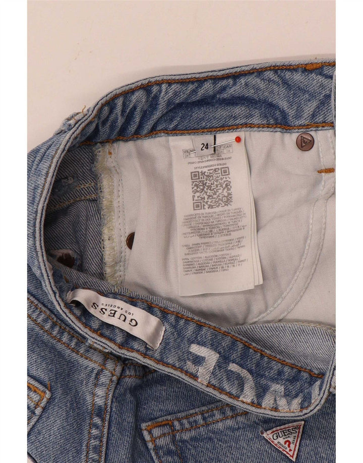 Guess Damskie Jeansy Slim W24 L28 Niebieskie Bawełniane