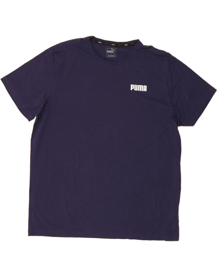 PUMA Mens T-Shirt Top XL Navy Blue Cotton Vintage Puma and Second-Hand Puma from Messina Hembry 