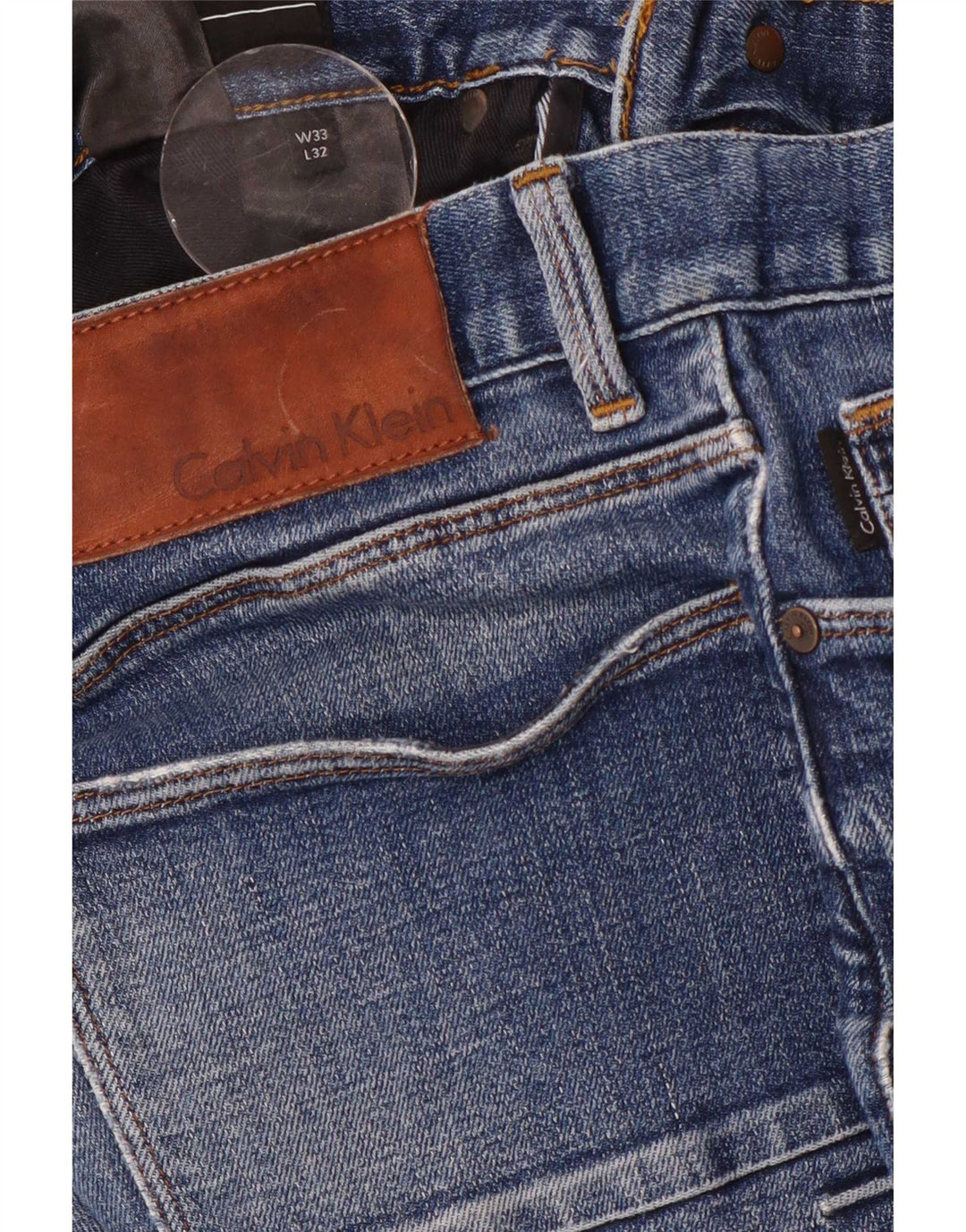 Męskie dżinsy Calvin Klein W33 L32 Niebieskie bawełniane