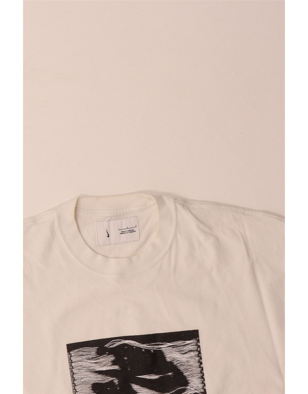 Męski T-shirt z grafiką NIKE, duży, biały, bawełniany