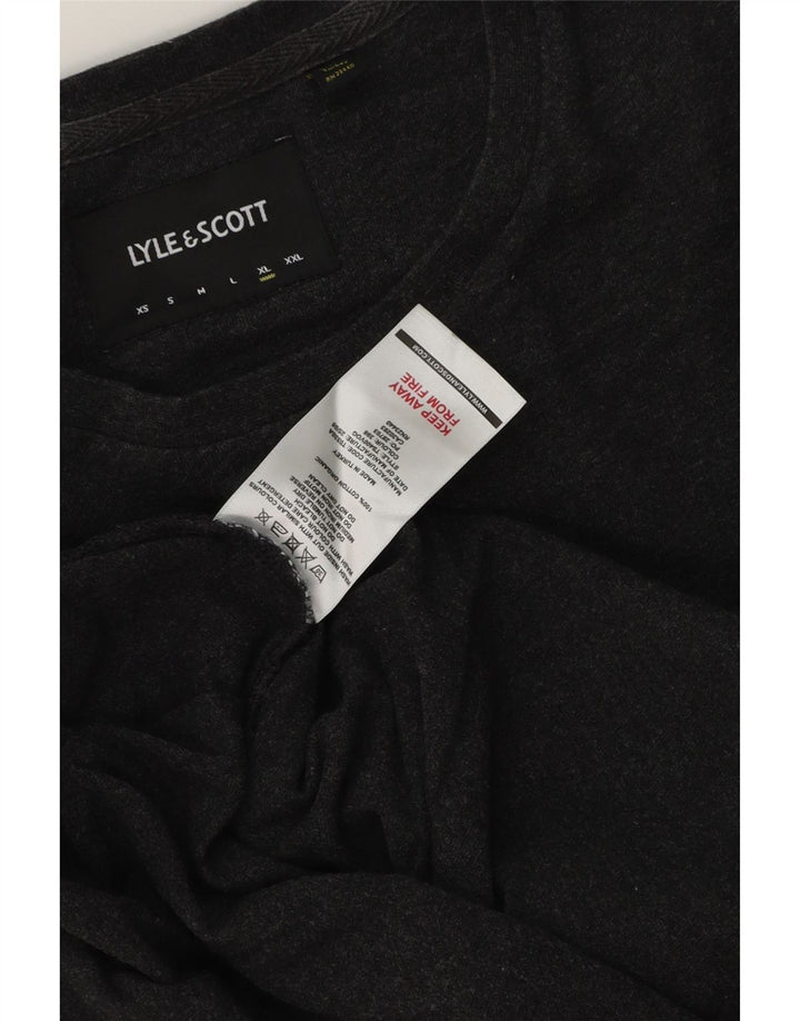 Lyle & Scott Męski T-shirt Top XL, szary, bawełniany