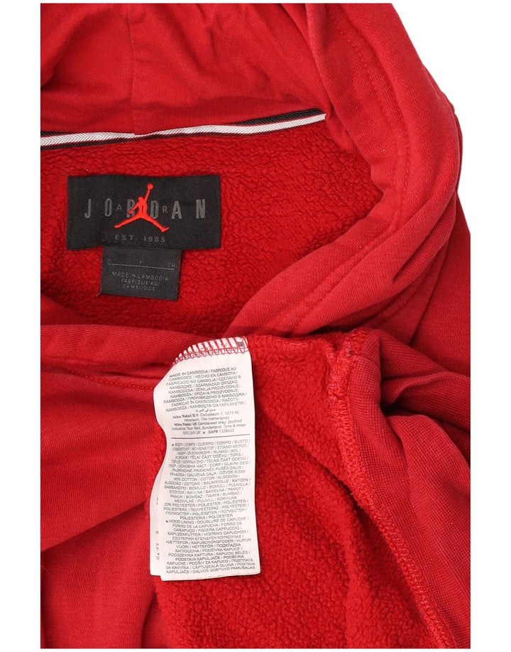 Męski sweter z kapturem Jordan, mały, czerwony, bawełniany
