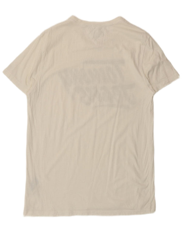 Męski T-shirt z grafiką o regularnym kroju Tommy Hilfiger, duży, biały, bawełniany