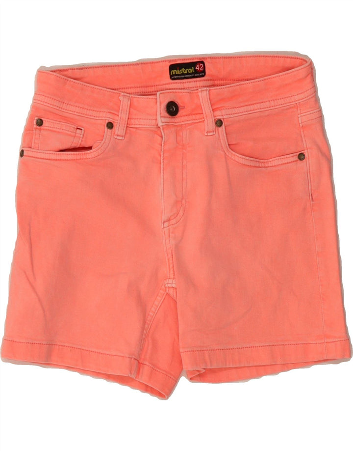 MISTRAL Womens Denim Shorts IT 42 Medium W28  Pink Cotton Vintage Mistral and Second-Hand Mistral from Messina Hembry 