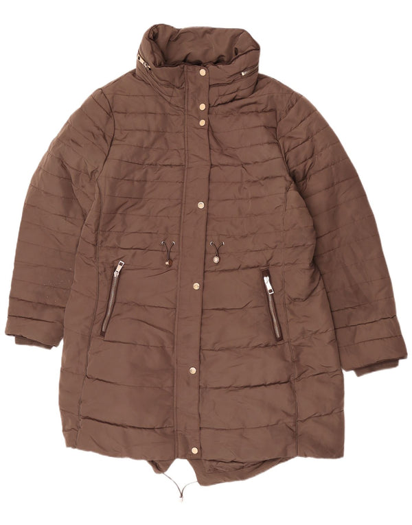 Marks & Spencer Damska kurtka parka z kapturem UK 20 2XL Khaki Poliester