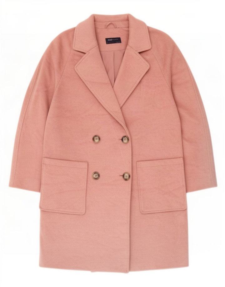 Marks & Spencer Damski płaszcz oversize z podwójnymi piersiami, UK 10, mały, różowy
