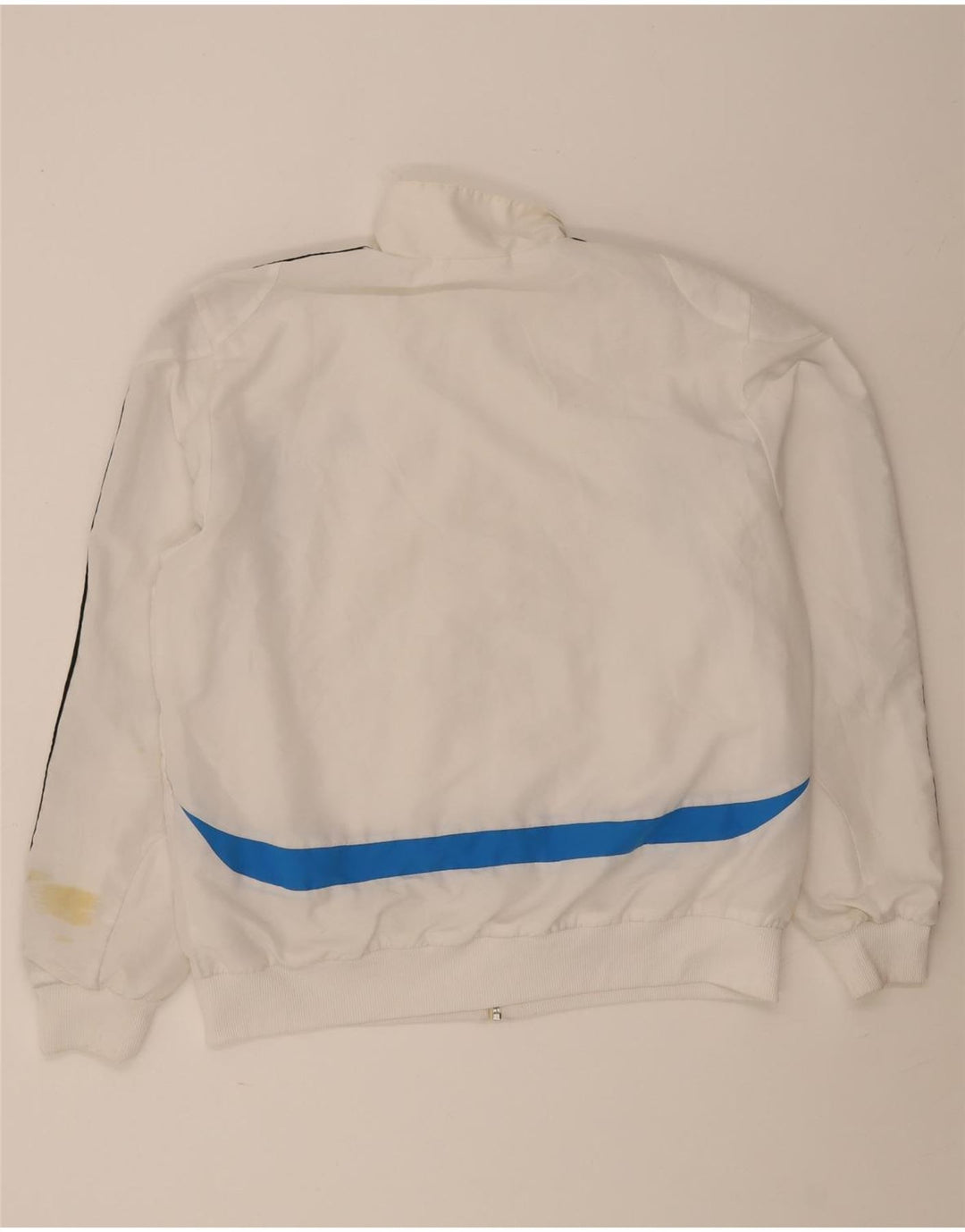 Męska bluza dresowa Adidas, duża, biała, poliestrowa z blokami kolorów