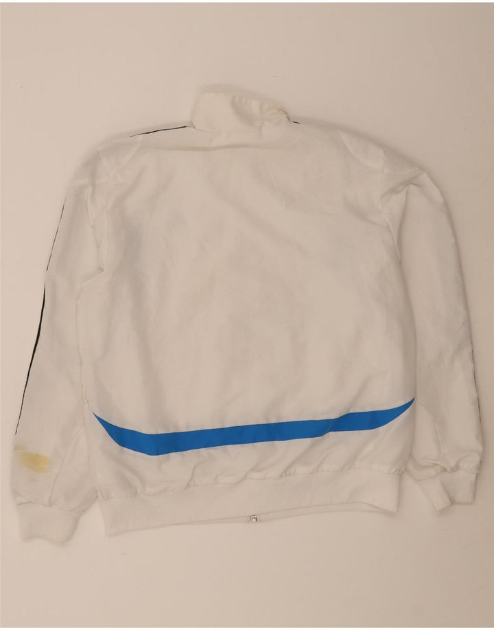 Męska bluza dresowa Adidas, duża, biała, poliestrowa z blokami kolorów