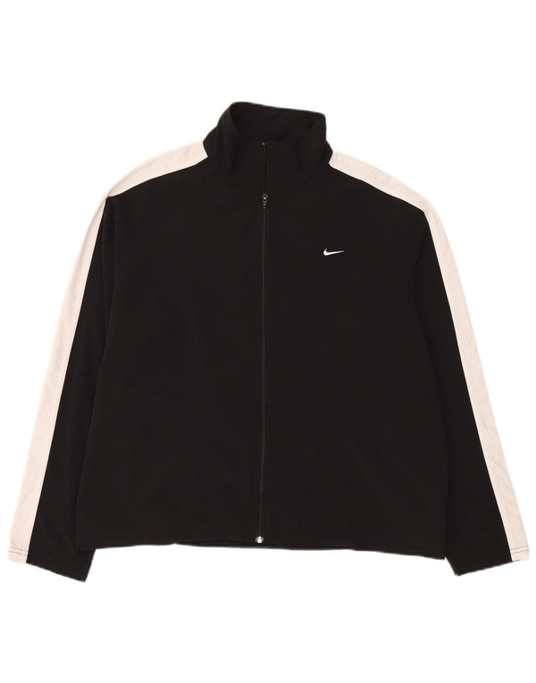 Damska bluza dresowa Nike US 12/14, duży czarny poliester z blokami kolorów