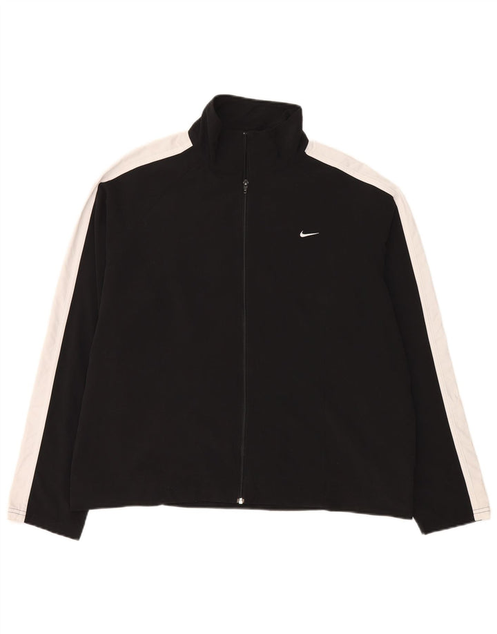 Damska bluza dresowa Nike US 12/14, duży czarny poliester z blokami kolorów