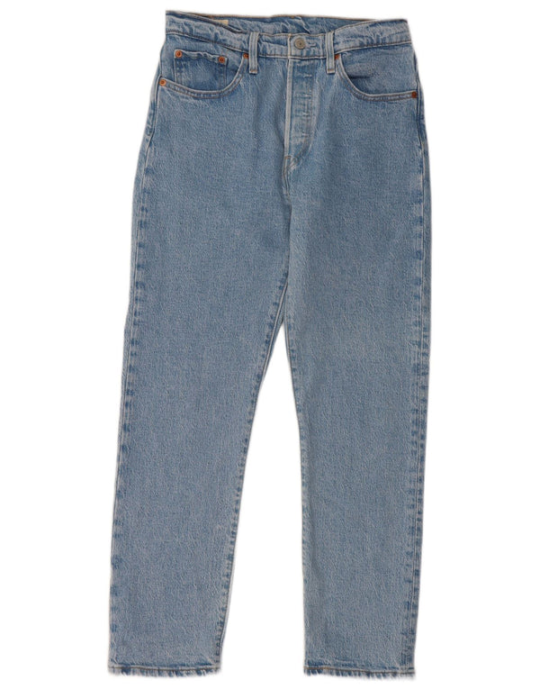 Damskie jeansy Levi's 501 z wysokim stanem 28 W28 L26 Niebieskie bawełniane