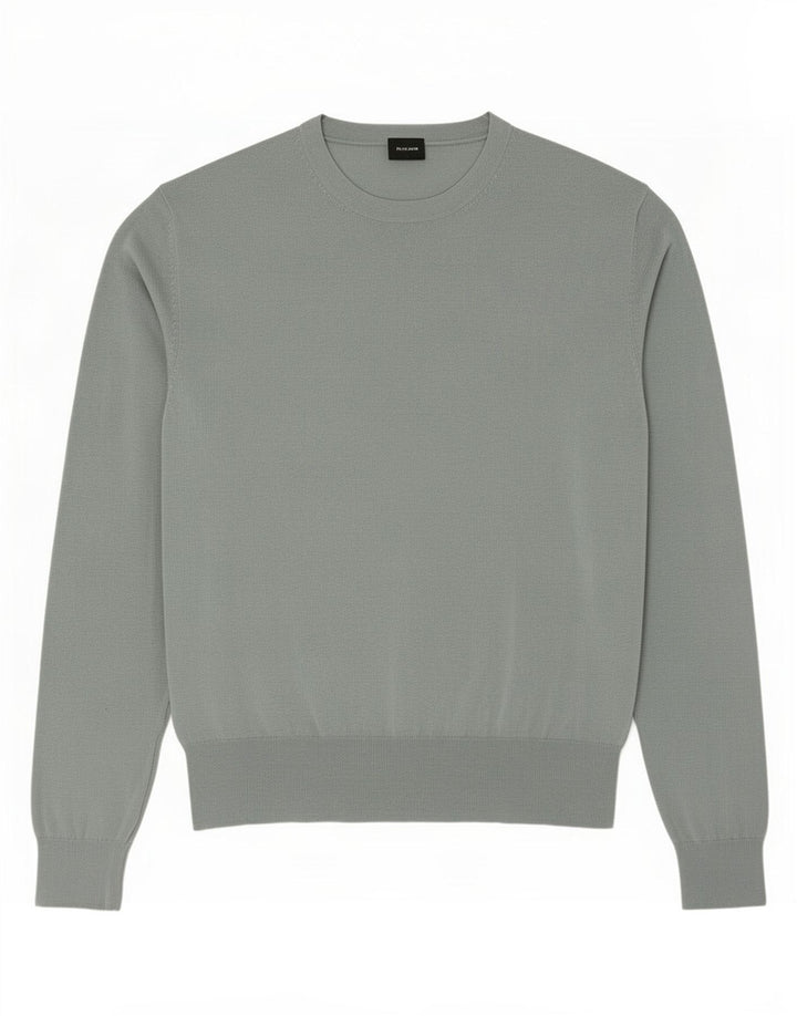 Męski sweter z okrągłym dekoltem Hugo Boss, średnioniebieski