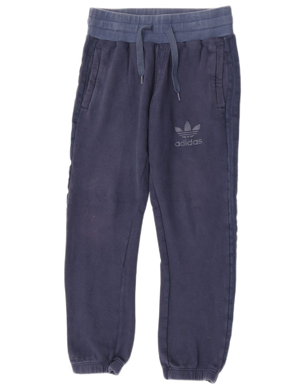 Adidas Męskie spodnie dresowe Joggery Średni granatowy, bawełniany blok kolorów