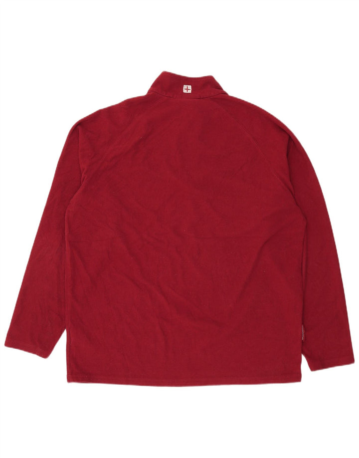 Męski sweter polarowy Mountain Warehouse z zamkiem błyskawicznym XL, bordowy poliester