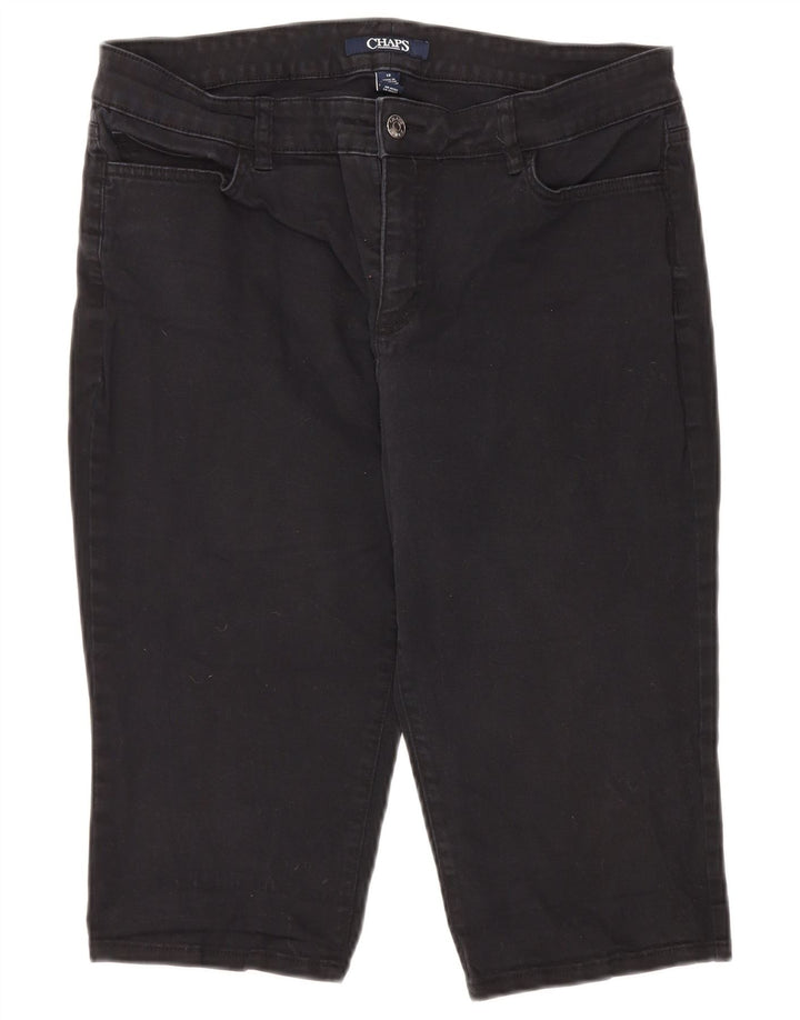 Damskie bermudy CHAPS US 12 duże W34, czarna bawełna