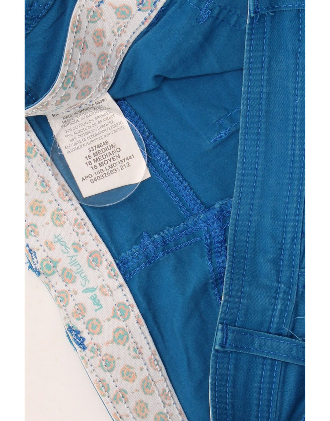 Damskie bermudy LEE US 16 2XL W36, niebieska bawełna