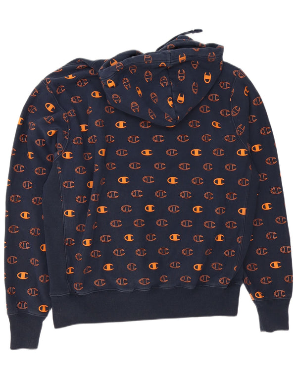 Męski sweter z kapturem Champion Reverse Weave Graphic XL, granatowy, bawełniany