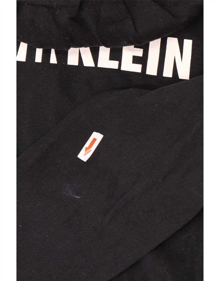 Męski sweter z kapturem i zamkiem błyskawicznym Calvin Klein, średni czarny