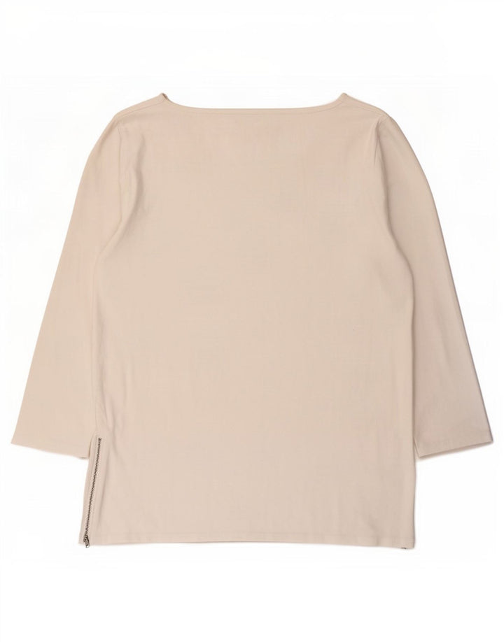 Damski top Gap z rękawem 3/4, UK 14, duży, biały, bawełniany