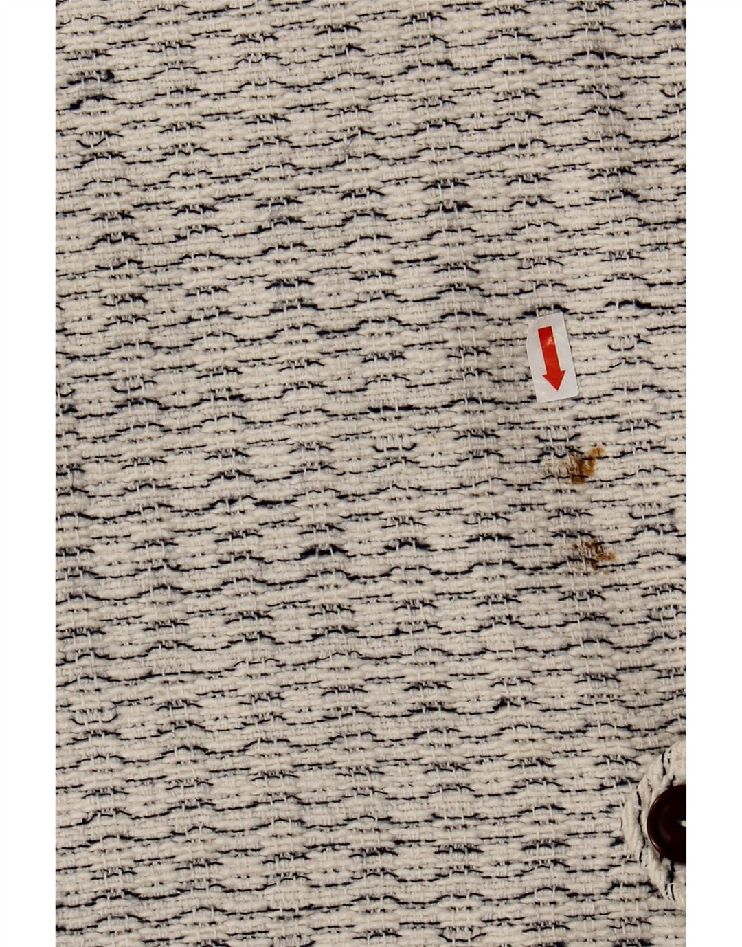 Vintage męska kamizelka średnia biała nakrapiana