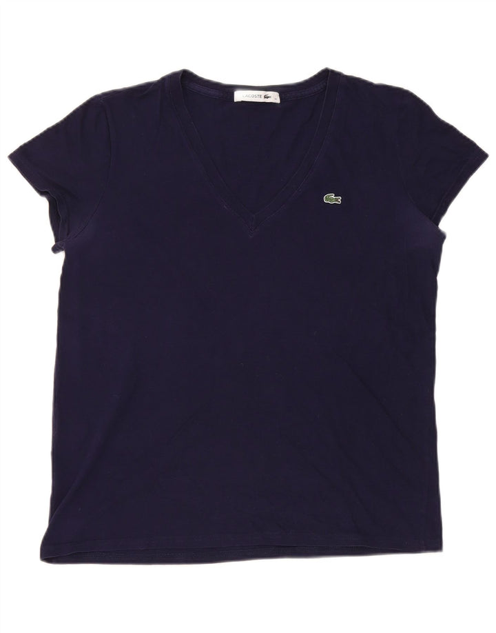 T-shirt damski Lacoste, rozmiar 40, średni granatowy, bawełniany