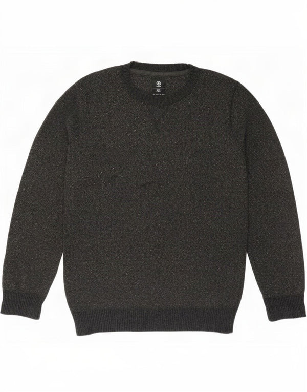 Męski sweter Element z okrągłym dekoltem XL, szary, nakrapiany